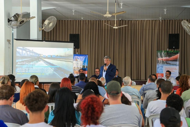Audiência Pública da Concessão de Saneamento Básico reúne sociedade civil em Bom Jesus do Itabapoana